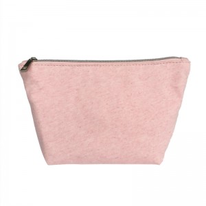 Tartós, hordozható, természetes természetes rost cipzárral ellátott kozmetikai táska