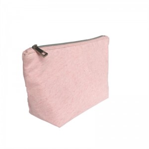 Tartós, hordozható, természetes természetes rost cipzárral ellátott kozmetikai táska