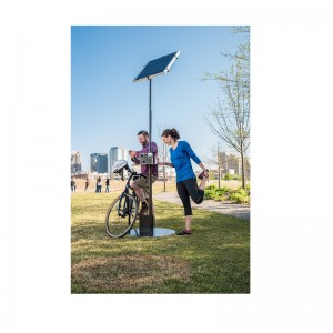 Napelemes töltőoszlop töltőállomás kültéri használatra