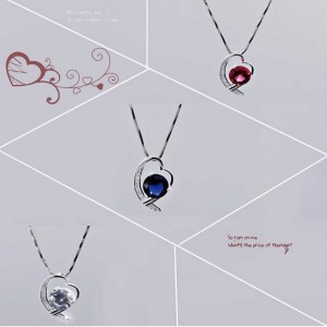 925 Ezüst medál butik divatkristály, mikroberakással, Love Pendant Európában és Amerikában