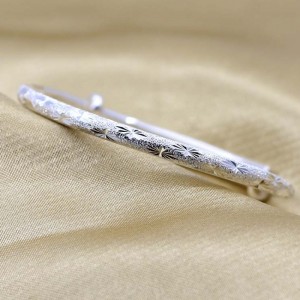 999 ezüst karkötő Full Star női stílusú egyszerű kerek csővel őrölt kéz karkötő