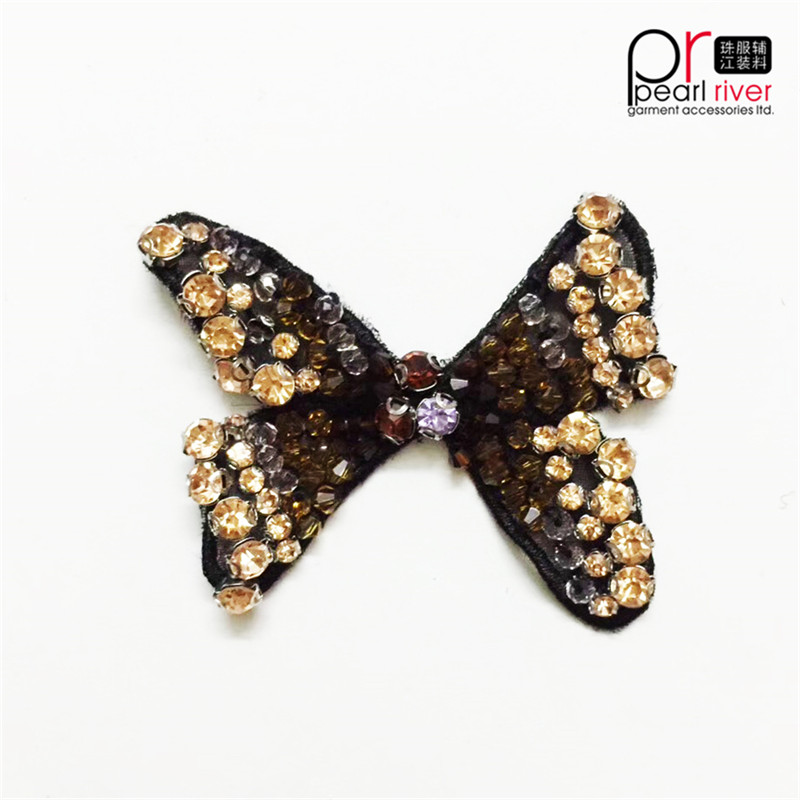 Legújabb szépség bowknot strasszos patch kristály pillangó