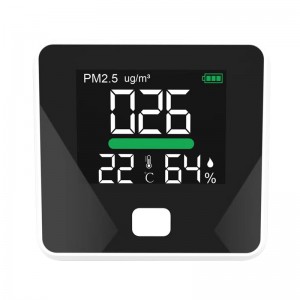 2019-es forró értékesítésű PM2.5 levegőminőség-detektor HCHO Professional Formaldehid AQI Monitor-detektor TVOC újratölthető Li-elemmel Pontos tesztelés