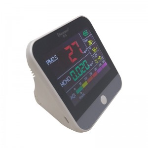 LCD érzékelő PM2.5 érzékelő Hordozható HCHO levegőminőség-monitor TVOC teszter Tartsa világítással lítium akkumulátorral tölthető autós érzékelőt