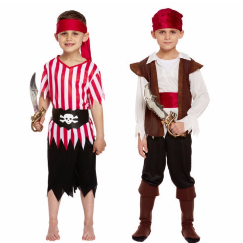 Gyerekek kalóz jelmez fiúk karibi könyv hét napi díszes ruha ruhát Halloween