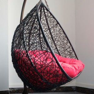 Nagy méretű, fém, kültéri, háromüléses kerti hinta