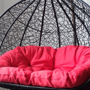 Nagy méretű, fém, kültéri, háromüléses kerti hinta