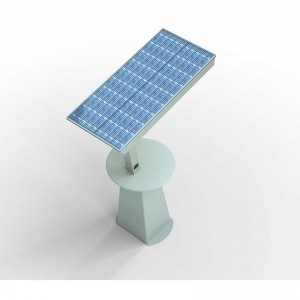 Solar Pole töltőállomás szabadtéri dohányzóasztal