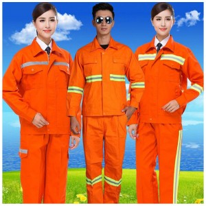 Fluoreszkáló vörös, nagy láthatóságú kezeslábas