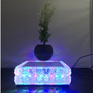 led-fényű kristálymágneses, lebegő lebegő levegős bonsai-tavacska ültető PA-0717