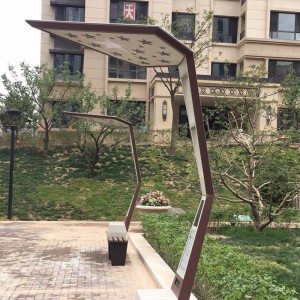 Saját ajtó reklám pólusa napenergia ülés parkoló pad töltő