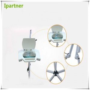 Ipartner Forró értékesítésű kozmetikai nagyító lámpa bőrvizsgálathoz hűvös, világos négyszögletes üveggel