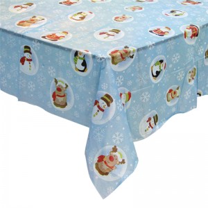 Kültéri alátét PEVA rács kék és piros tekercs típusú műanyag asztalterítő