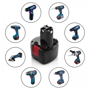 Ni-Mh 9.6V 2000mAh cserecellák Bosch BAT100, BAT119, 2 607 335 260