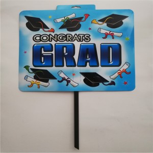 Egyéni nyomtatás szabadtéri felhasználásra Yard Sign műanyag lemez ünnepi dekorációk