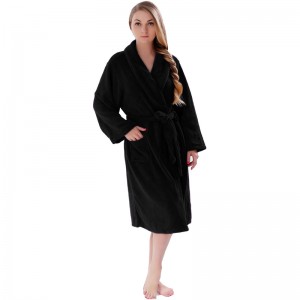 Pár egyszínű korallfleece Robe