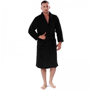 Pár egyszínű korallfleece Robe