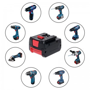 Li-ion 4000mAh 14,4 V-os szerszám újratölthető elemcsomagok Bosch BAT607, BAT614 típushoz