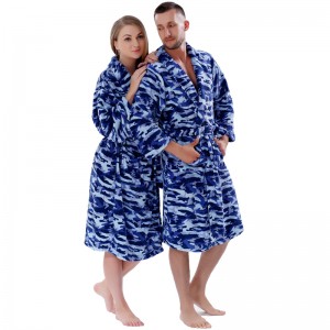 Felnőtt nyomtatott gyapjú Robe pár hálóruhák