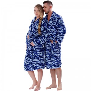Felnőtt nyomtatott gyapjú Robe pár hálóruhák