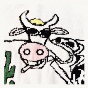 Új érkezés gyapjú vastag meleg téli pulóver számítógép kötött dohányzó tehén pulóver