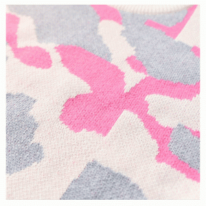 Koreai stílusú gyapjú keverék vastag meleg Jacquard pulóver kötöttáru