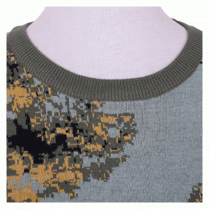 Egyedi OEM ODM 100% gyapjú hadsereg zöld Jacquard pulóver pulóver hölgyek