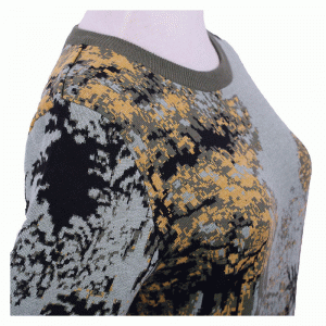 Egyedi OEM ODM 100% gyapjú hadsereg zöld Jacquard pulóver pulóver hölgyek