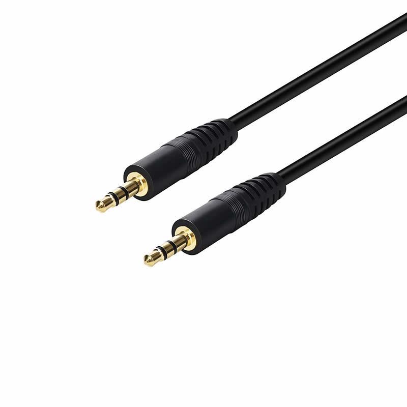 3,5 mm-es AUX hím-férfi sztereo audiokábel kiegészítő fejhallgató kábel MP3 PC - 6 láb aranyozott