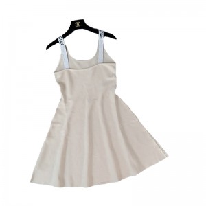 Női nyári kötött, ujjatlan LOGO Letter Line vonalú pulóver