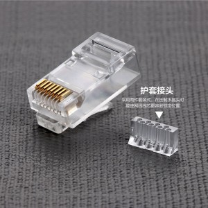 CAT5 CAT5E CAT6 csatlakozó 8P8C UTP aranyozott Ethernet kristályfej
