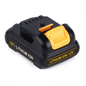 Li-ion 1500mAh 12 V-os akkus fúró akkumulátor csomag a Dewalt DCB120, DCB121 készülékhez