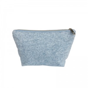 Természetes és újrahasznosított szálas cipzár kozmetikai táska