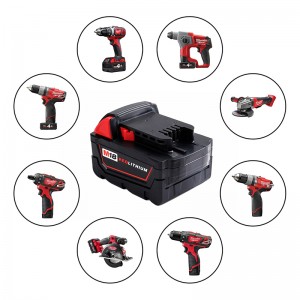 Lítium 18V 3000mAh Akkumulátoros fúró akkumulátorok cseréje Milwaukee 48-11-1840 M18 készülékhez