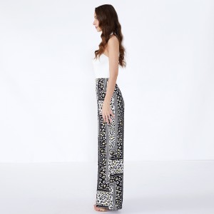 Női nadrág, csíkos, modern, alkalmi, egyedi Palazzo nadrág