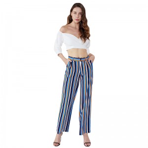 2019 női divatos új Design Stripe Girls Fashion Pant