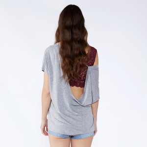 Aszimmetrikus legújabb nyakminták nélküli hátulról készült blúz minták lányoknak JCGJ190315080