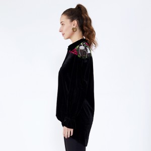 Pamut női hosszú blúz Muslimah hosszú ujjú női blúz JCGJ190315081