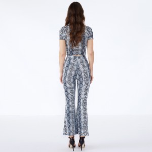 Leopard Print Bodycon rövidnadrág divatos kétrészes női ruházat