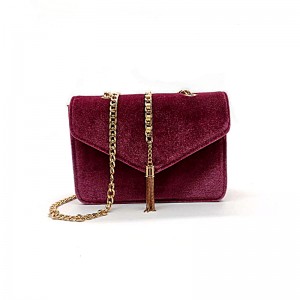 Bársony anyagból készült lánc válltáska Corssbody Bag színező kézitáska testreszabható