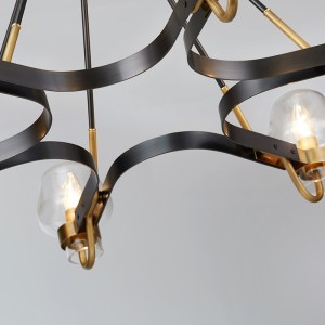 Egyszerű Boutique Glass Iron Nappali Étterem Hotel Csillár Km2146