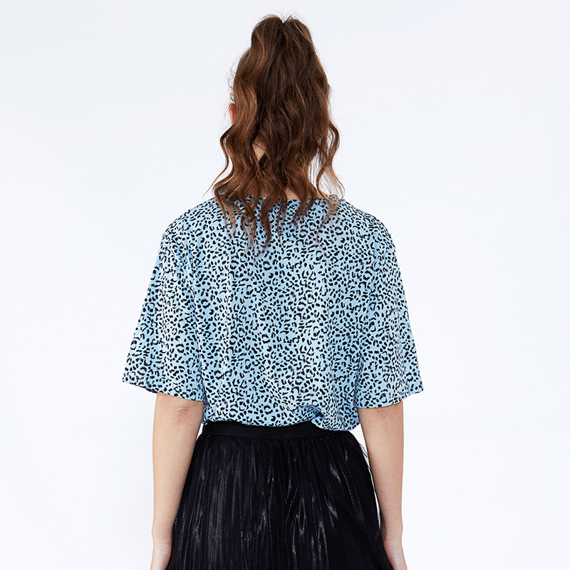 Leopard Print női ruházat Pamut Sarees Designs nyomtatott blúz