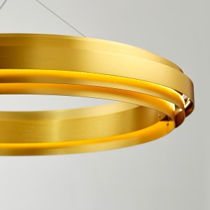 Északi modern minimalista kör alakú formatervezésű otthoni szálloda LED csillár Km2141