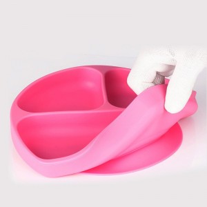 élelmiszer-minőségű szilikon szívó étkészlet gumi bébi lemez