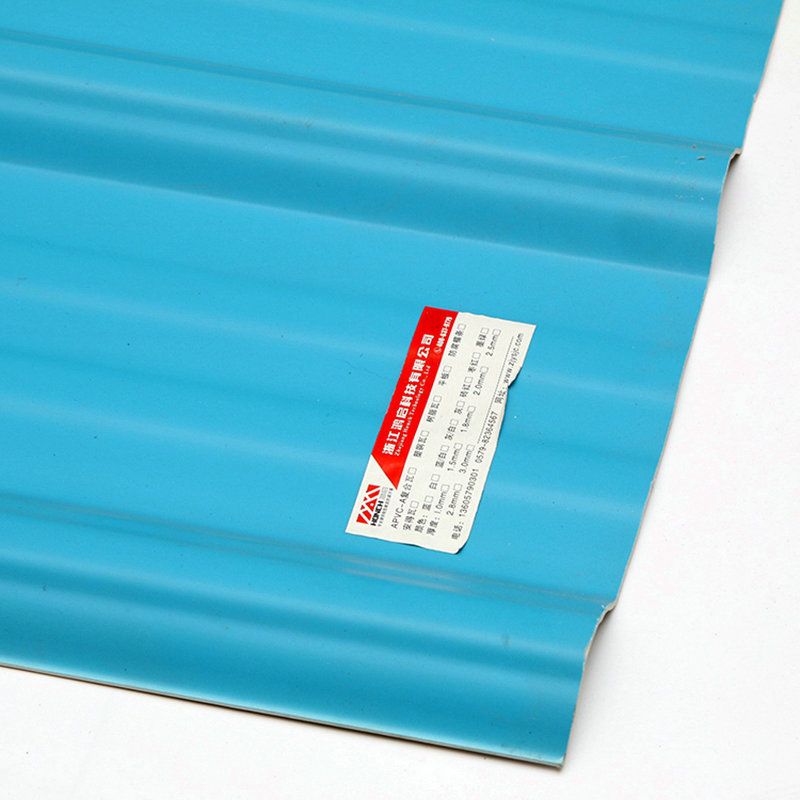 T1130 kék ASA PVC UPVC tetőcserép trapéz alakú hullámosított műanyag tetőlemez