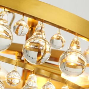 Kiváló művészeti formatervezésű modern otthoni szálloda Crystal csillár Km2142