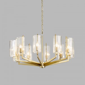 Modern északi fém üveg luxus légköri csillár Km2132