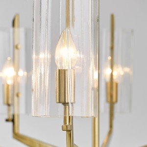 Modern északi fém üveg luxus légköri csillár Km2132