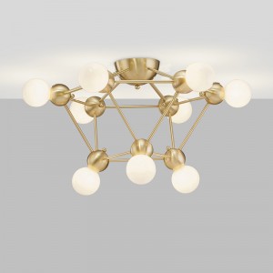 Új üveg egyszerű Art Metal személyiség divatcsillár Km2134