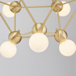 Új üveg egyszerű Art Metal személyiség divatcsillár Km2134